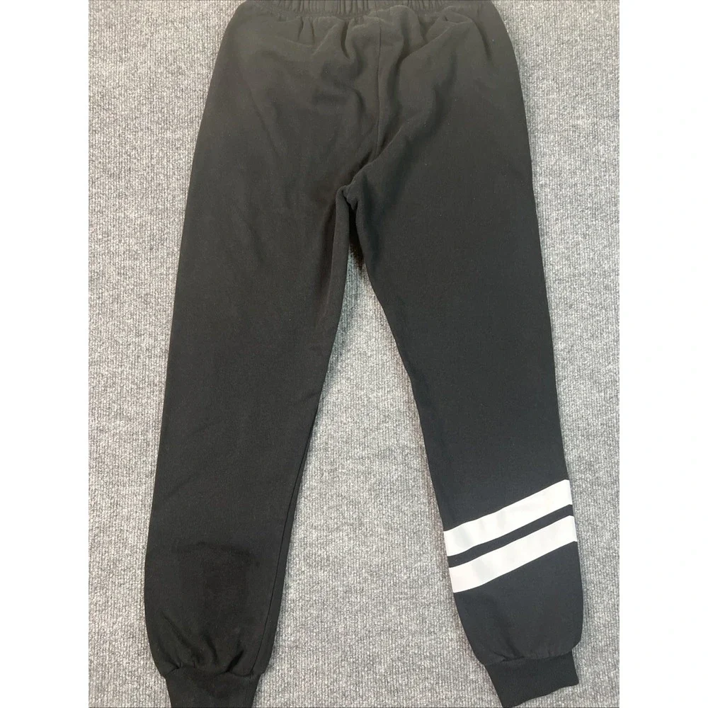 Justice Girls XL (16)  Black LOVE Rainbow Graphic Sweatshirt‎ & Jogger Pants Set